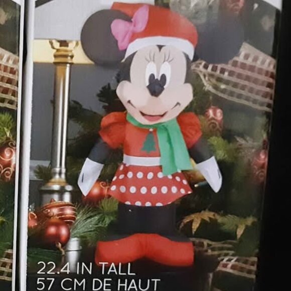 Disney MICKEY & MINNIE Christmas Airblown Inflatable Airdorable. New in Box - Picture 3 of 4